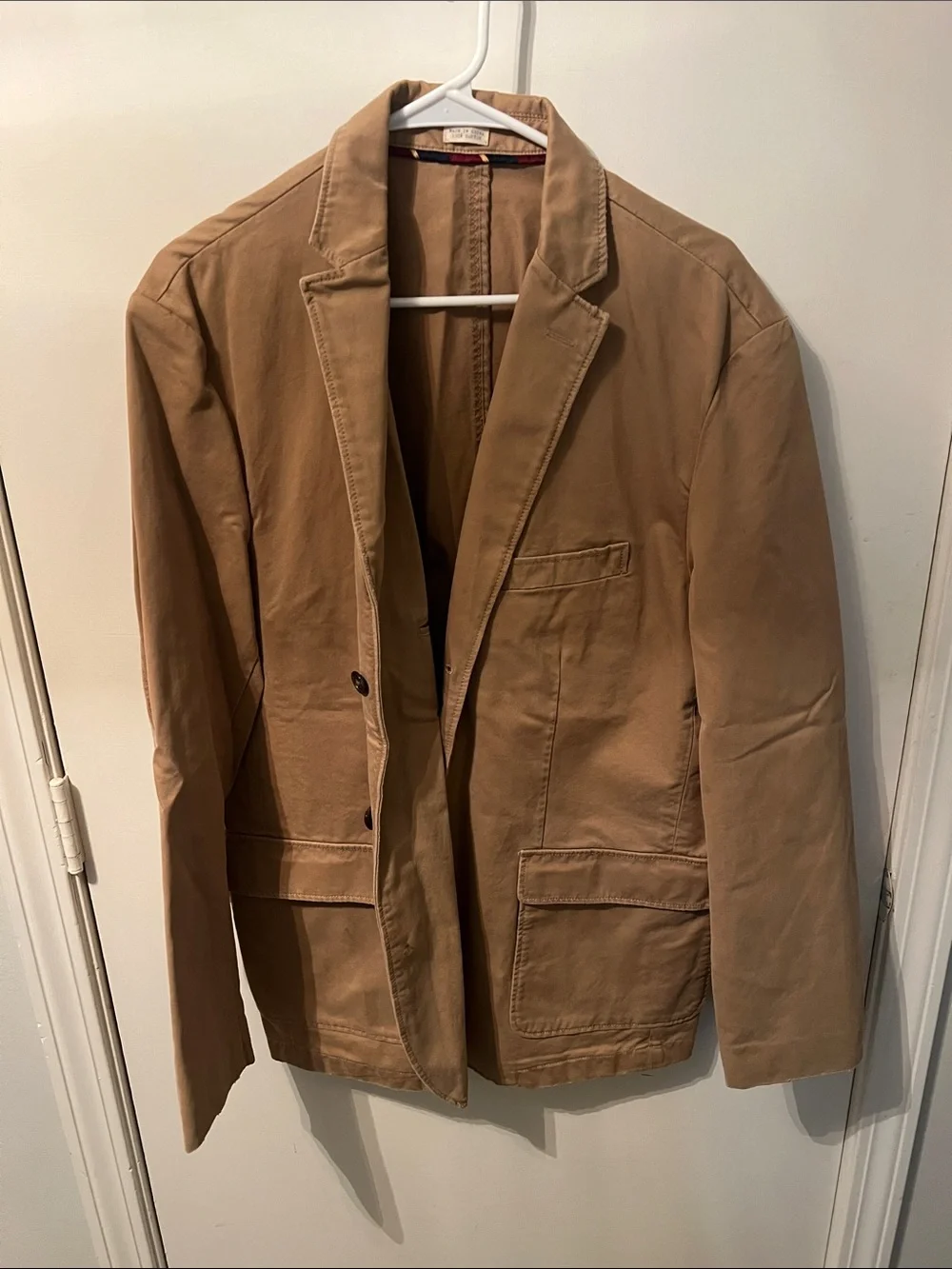 J. Crew Men's Khaki Tan Shirt Jacket Blazer